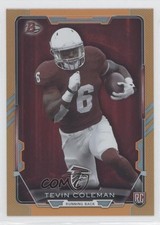 2015 Bowman Rookies Orange Rainbow Foil 286/299 Tevin Coleman #61 0a3