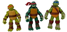 2012 TMNT Teenage Mutant Ninja Turtles 4" Action Figures Viacom Set Of 3