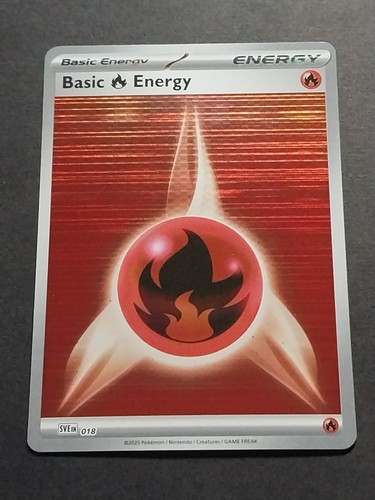 Pokemon TCG - Fire Energy 018 (Horizontal Holo) - Black Bolt & White Flare