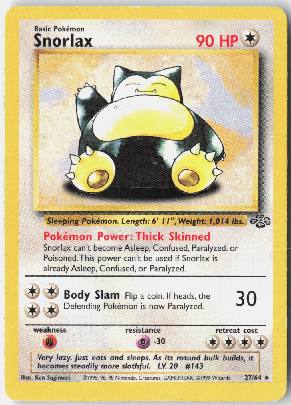 Snorlax (27) Jungle 27/64 Pokemon Card Unlimited