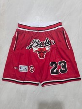 Pantaloncini da basket Chicago Bulls Retro Swing #23 da uomo rossi con tasche cucite