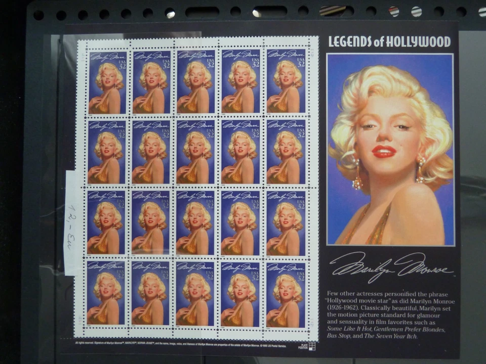 Briefmarken USA Marilyn Monroe Konvolut Legend of Hollywood - Bild 1 von 1
