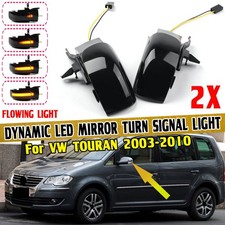For Vw Touran 1t 2003-2010 Pair Led Mirror Blinker Outdoor Mirror Blinker Black