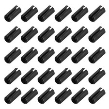 120Pcs Roll Pins 7/50 Inch(3.5mm) Dia. 3/10 Inch(8mm) Length, Black