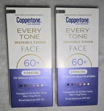 Coppertone 2-PACK Every Tone Invisible Finish Face Sunscreen SPF 60 HYDRATING