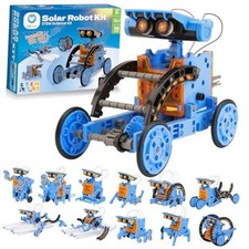Solar Building Robot Kit 12-in-1 STEM Gift for Boys Ages 8-13 Sun or