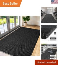 Large Door Mat 3' x 5' Charcoal, Heavy Duty Commercial Floor Mat, Industrial ...