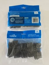 Coolaroo Black Butterfly Clips Attachments 40ct Shade Fabric Accessory