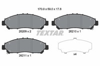Bremsscheiben-BremsbeläGe-Kit Textar 2620901 Toyota 0446526440