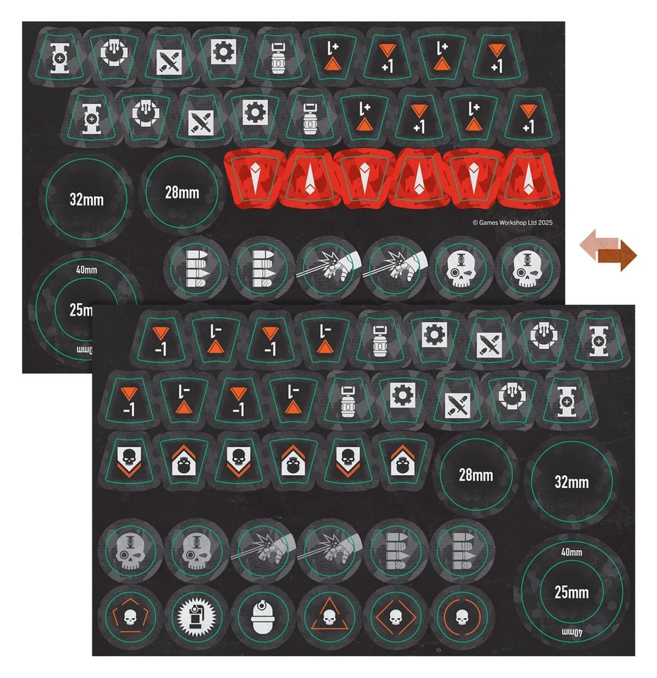 KTTO01 UNE PLANCHE PIONS DEATHWATCH PUNCH BOARD KILL TEAM WARHAMMER 40000 W40K - Photo 1/1
