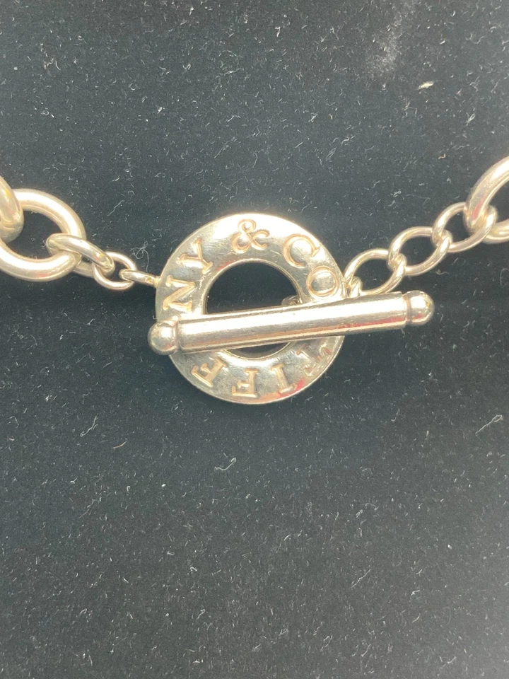 Tiffany & Co. Gargantilla palanca collar de cadena de plata de ley 16” 68,5 g Foto 4 de 4