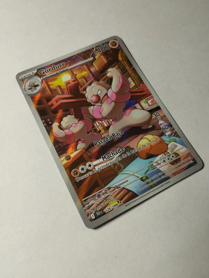 Gurdurr BLK Fulgor Negro Español Carta Pokémon JCC tcg. - Imagen 3 de 4