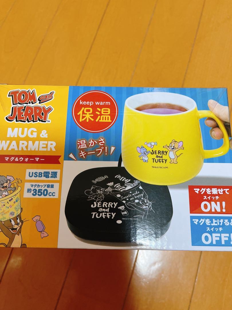 Tom and Jerry Mug with Warmer Featuring Jerry Design Unopened