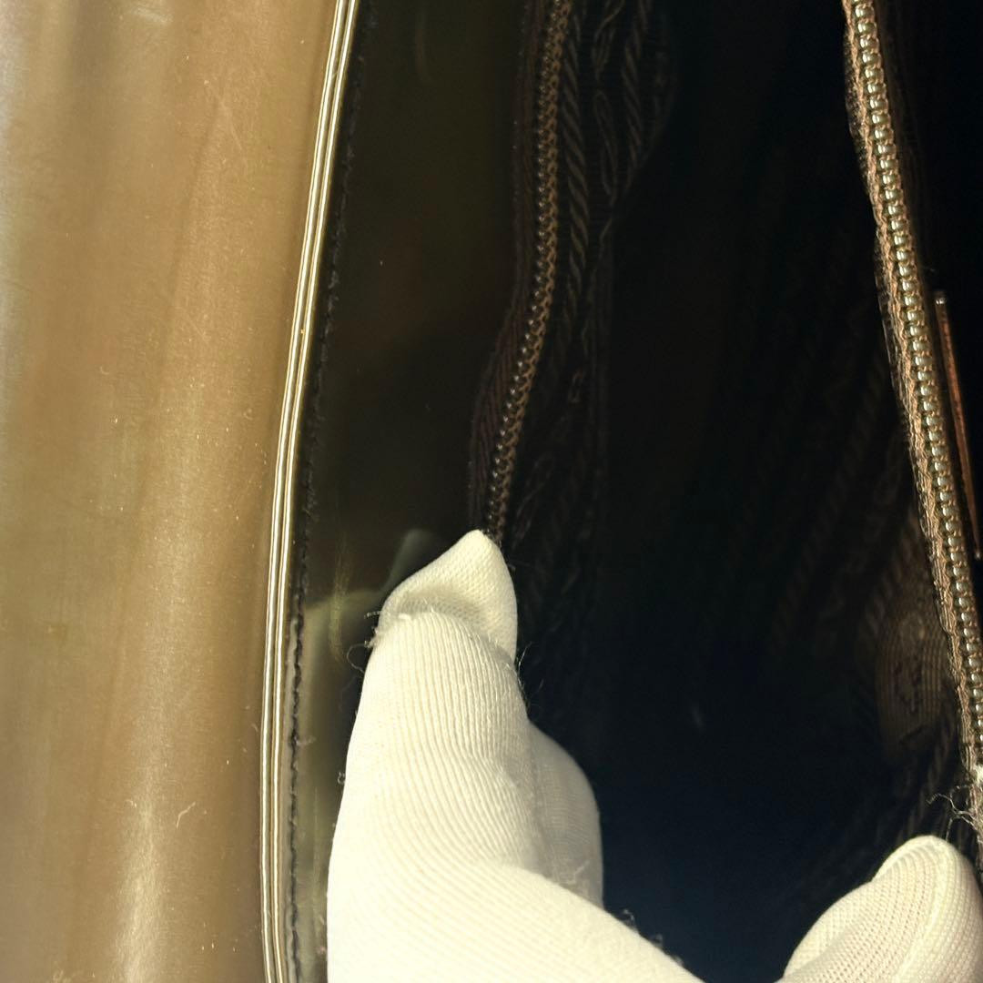 PRADA Enamel Leather Shoulder Bag Black Authentic Classic Crossbody Purse Japan thumbnail 13