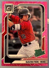 GAVIN FIEN 2026 PANINI DONRUSS BASEBALL OPTIC PINK VELOCITY SP RC #189 #13/79