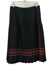 VTG Reversible Scottish Wool Pleated Skirt-Women 28" Waist-Royal Stewart Tartan