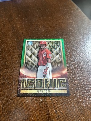 2023 Bowman Chrome Iconic Green Mega Mojo Refractor # BI-14 Juan Soto /99