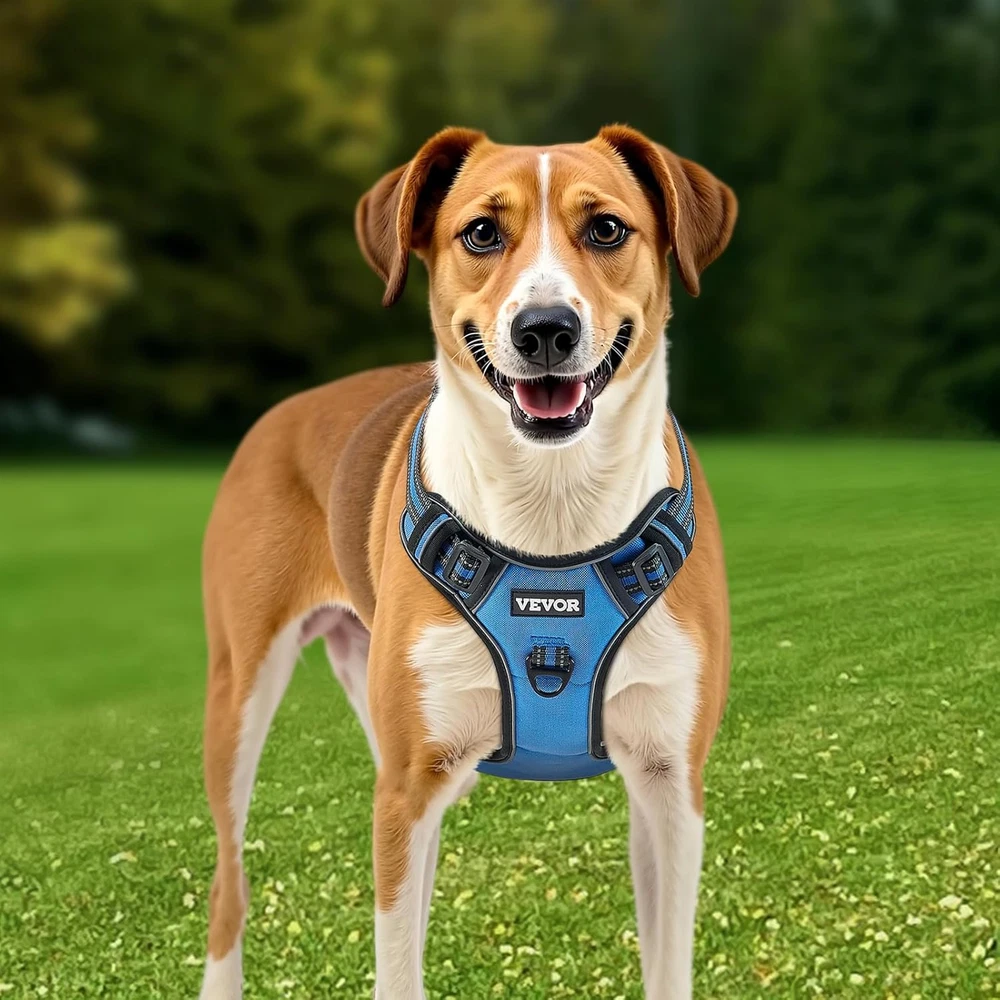 Dog Harness for Large Dogs, No Pull Adjustable Dog Vest Pet Harness, with 5Ft Le
