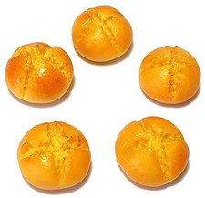 100 Dollhouse Miniature Bread Buns Doll Mini Tiny Bakery Food Set Wholesale Lot