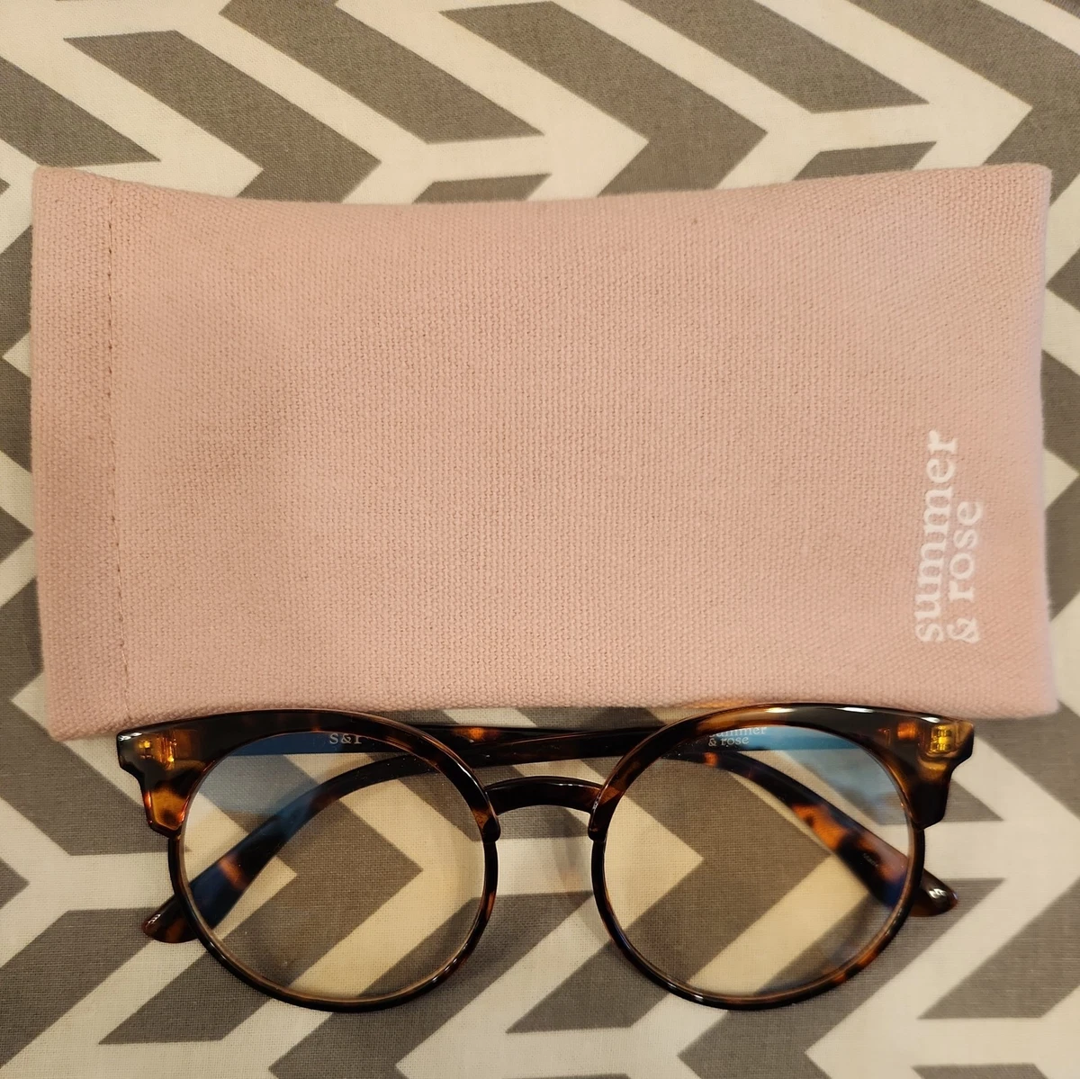 SUMMER & ROSE Danielle Blue Blockers - Burgundy Tort Brand New With Tags RV $54 PINK Blue Sunglasses for Women for sale | eBay main image 3