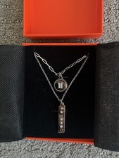 BTS Permission to Dance Silver Two-Chain Pendant Necklace Chain with Logo Unisex