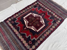 Antique Afghan Hand Knotted Vintage Wool 3x5Ft Rug Tribal Oriental Prayer Carpet