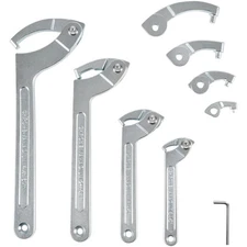 8 Pack Adjustable Hook C Pin Spanner Wrench Tool Set Nut Wrench 3/4" to 6-1/10"