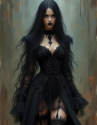 4x6 Color Photo Print Women Fan Art ai Fantasy superhero cosplay Dark Fame ww24