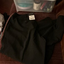 George Men's Black Polyester Solid Button Closure Pants Size 34