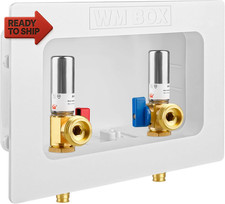 Washing Machine Outlet Box with Center Drain, 1/2" Pex-A F1960 Expansion Inlet