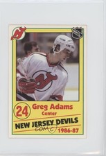 1986-87 New Jersey Devils Police Greg Adams #24 1d3