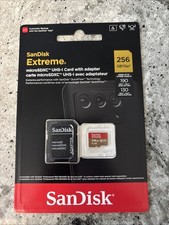 SanDisk Extreme 256GB microSDXC Card UHS-I U3 V30 190MBs SDSQXAV-256G-GN6MN