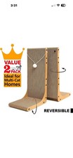 Value 2-Pack 23.6 Inch L-Shaped Cardboard Cat Scratcher, Dual Use Vert/Horiz