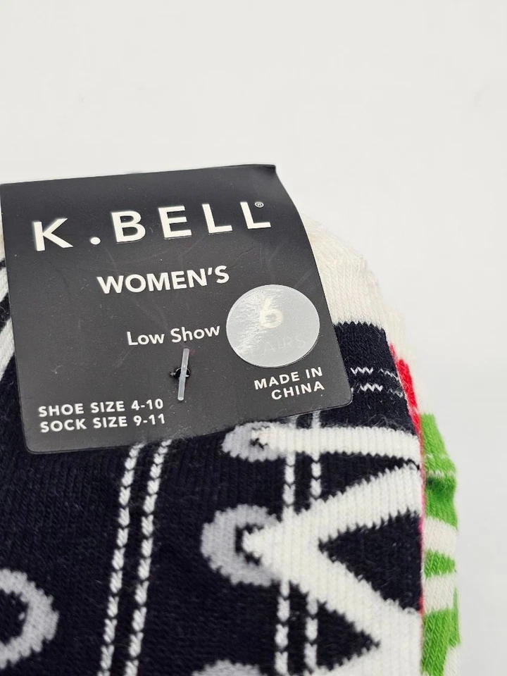 Женские разнообразные носки K bell, низкий шоу, Foozys, Columbia без скольжения новый - Изображение 2 из 4