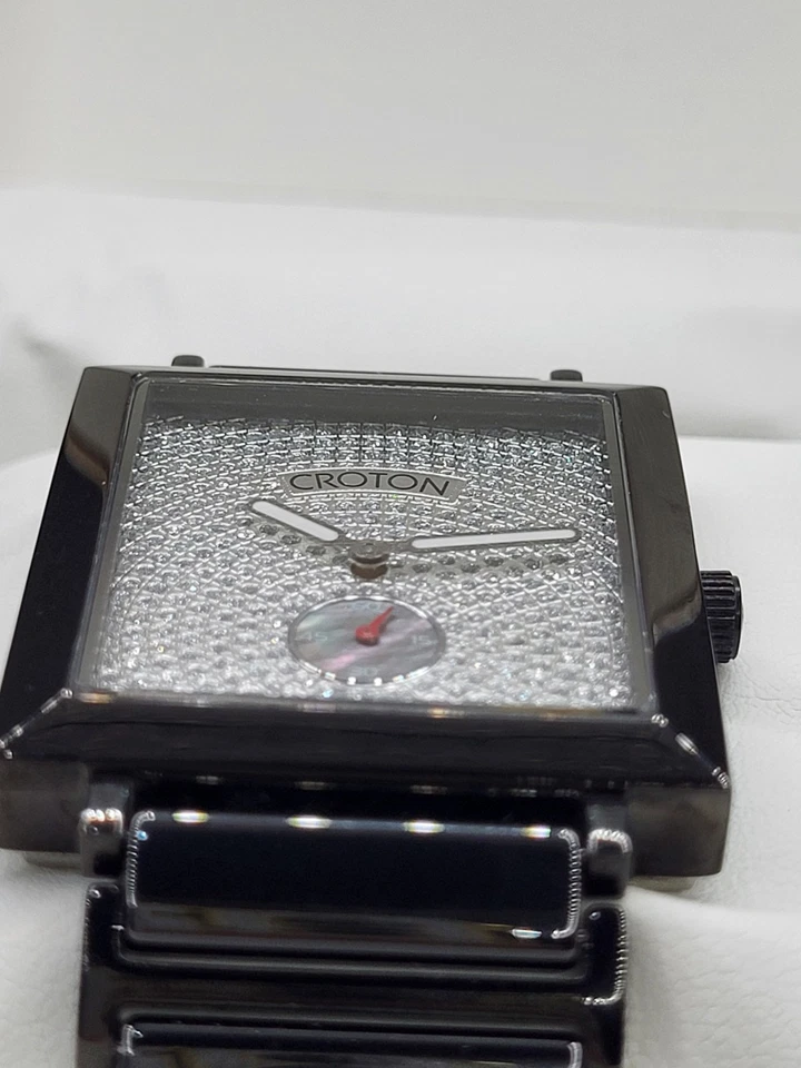 [Nuevo] RELOJ CROTON CERÁMICA CUARZO DIAMANTE ESFERA HELADA CN307070 Foto 2 de 4