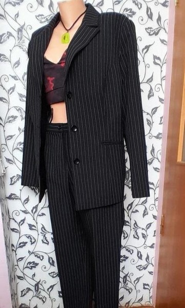 Women American Vintage Suit Black Polyester 42 /