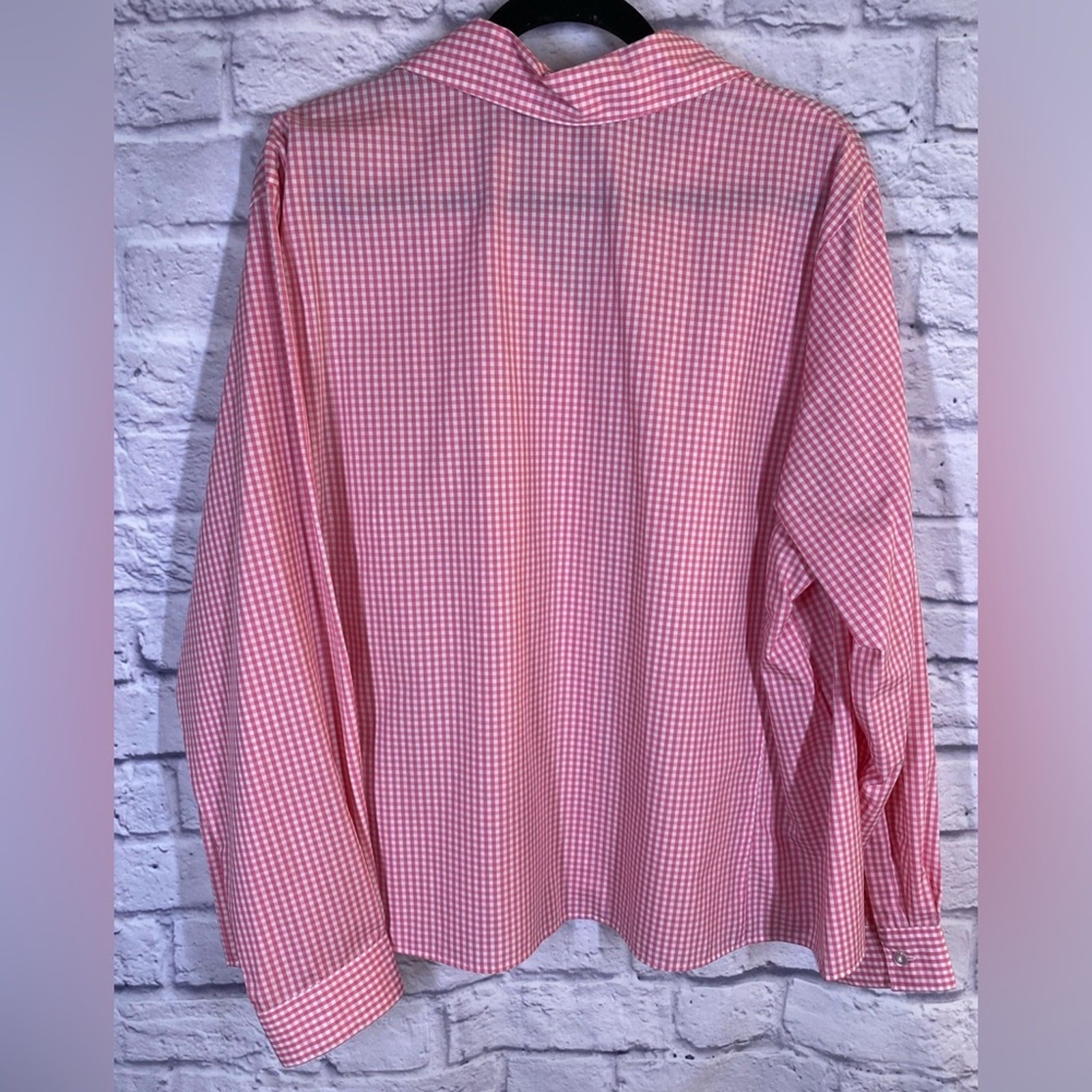 Pendleton Pink Gingham Button Down Shirt Blouse P… - image 5