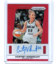 2025 Panini Prizm WNBA Courtney Vandersloot Throwback Red Auto #'ed 42/99
