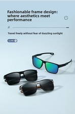 Men Square Polarized Sunglasses UV400 Sport Driving Fishing Mirrored Lens Eyewea