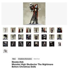 Monster High Skullector The Nightmare Before Christmas Dolls Jack Sally