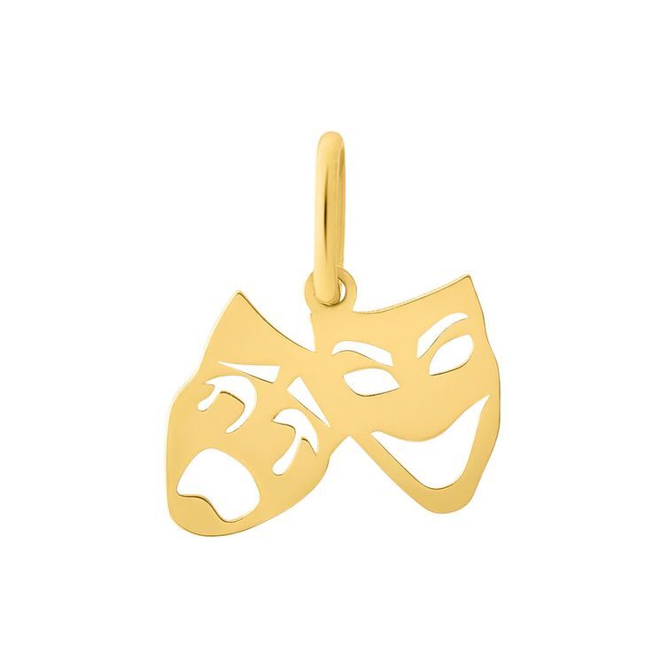 Woman Pendant Masks Yellow Gold 9Kt Stroili Poeme 1432058
