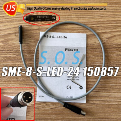 For Festo SME-8-S-LED-24 150 857 Magnetic Reed Position Sensor Bipolar N/O 3-Pin