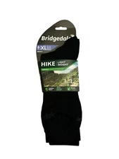 Bridgedale Hike Light Weight Socks Sz Mens XL (13+) Merino Boot Height Black