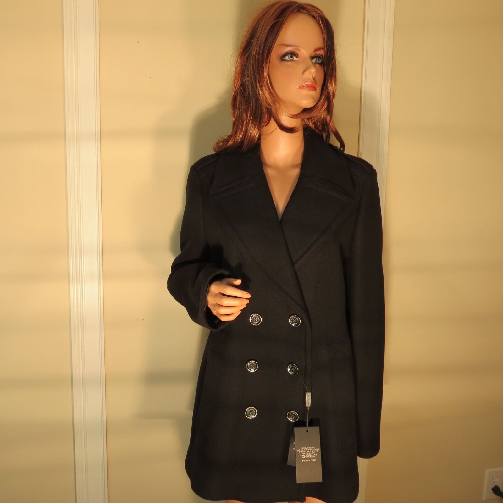 burberry wool pea coat