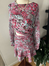 Zara floral dress size small long sleeve