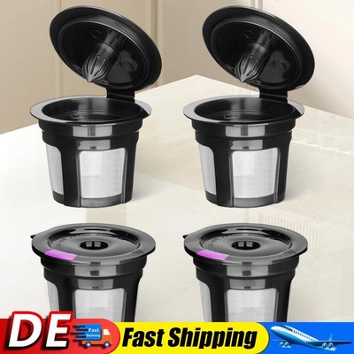 4Pcs Coffee Strainer Basket Reusable Stainless Steel for Coffee Bean Lovers DE