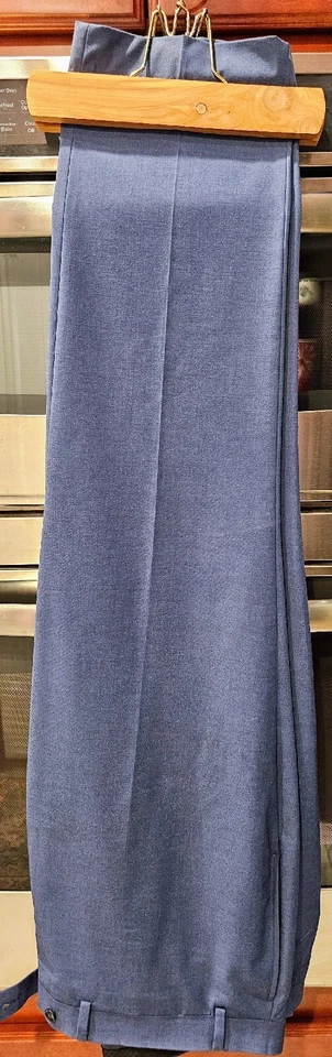 Calvin Klein Dress Pants 44W/29L, Slate Blue Sharkskin, Slim Fit, Suit Separates - Image 4 of 4