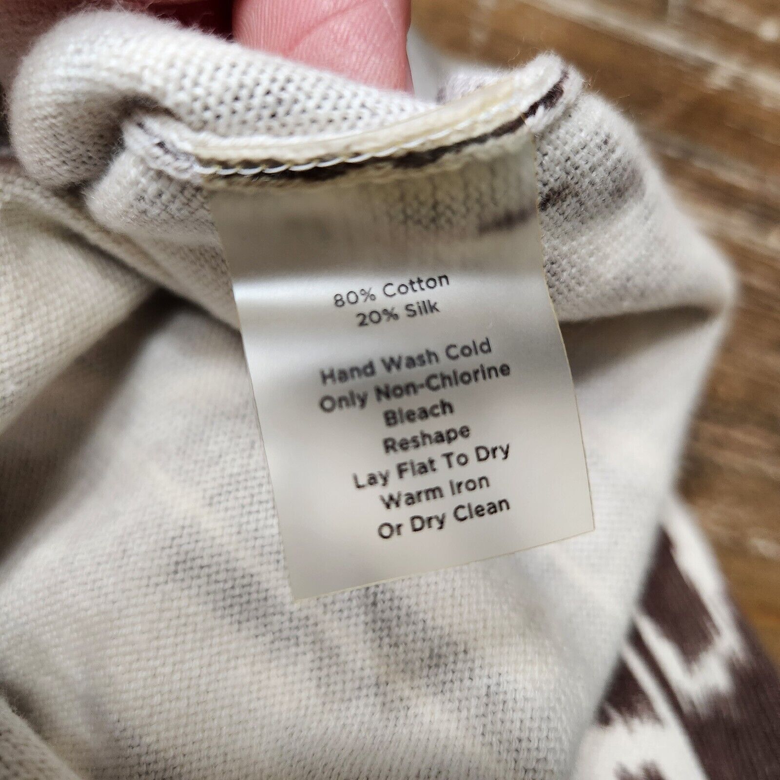 Talbots Woman Sz X Cotton Silk Cardigan Ikat Prin… - image 8