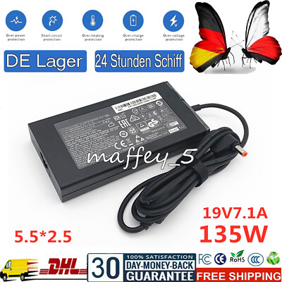 NEU 135W 19V 7.1A AC Netzteil Ladegerät für Acer ADP-135KB T 5.5mm Orange Tip