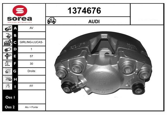 Étrier de frein SNRA 1374676 de remplacement pour étrier arrière grippé
